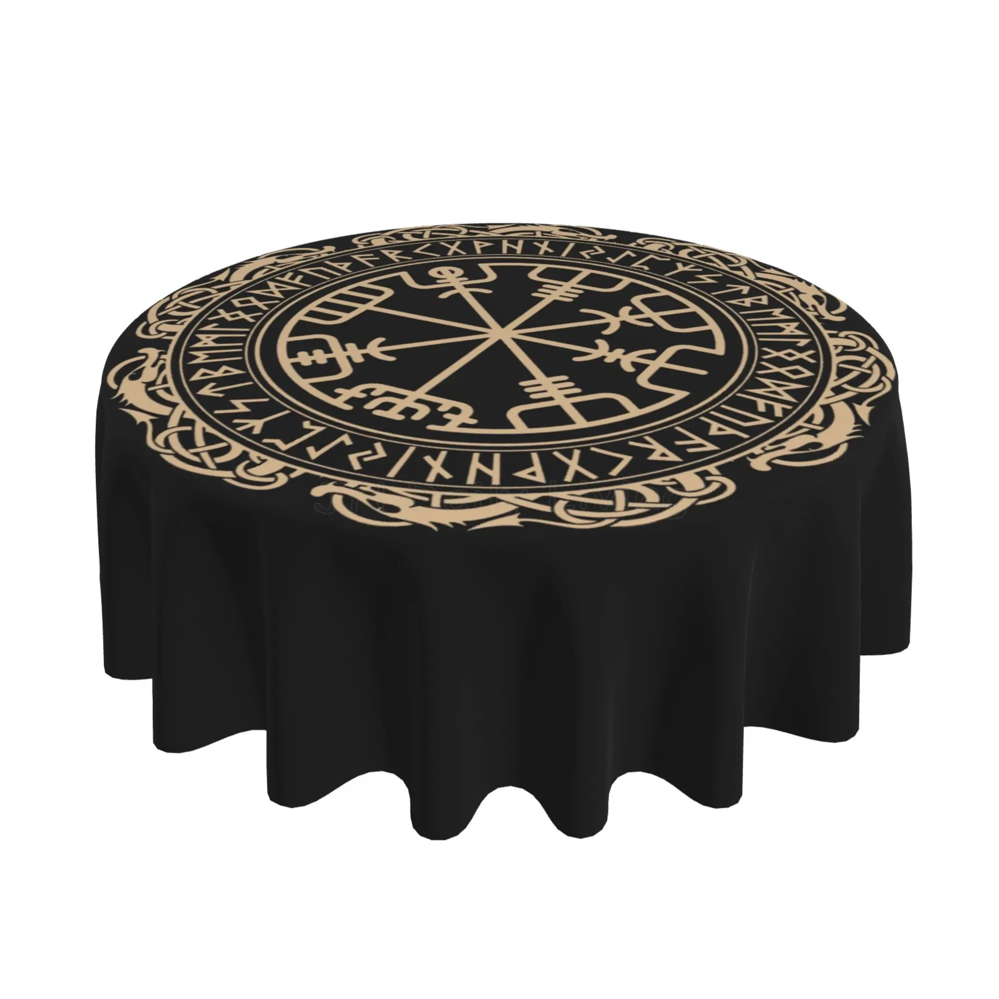 Board Game Vikings - Viking Nordic Celtic Symbol Round Tablecloth
