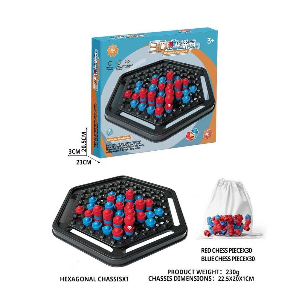Board Game Nations - 2-in-1 Board Game Set: 3D Tic-Tac-Toe