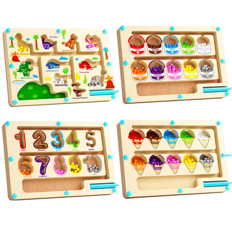 Board Game Qwirkle - Magnetic Color & Number Maze Montessori
