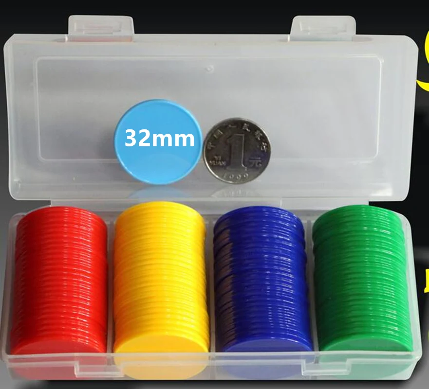 Board Game With Chips - 32MM 100PCS With Box Poker Chips
