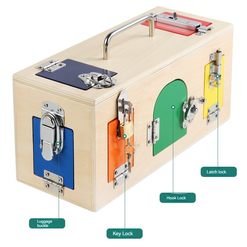 Montessori Lock Box Toy Wooden - Board Game China review and price