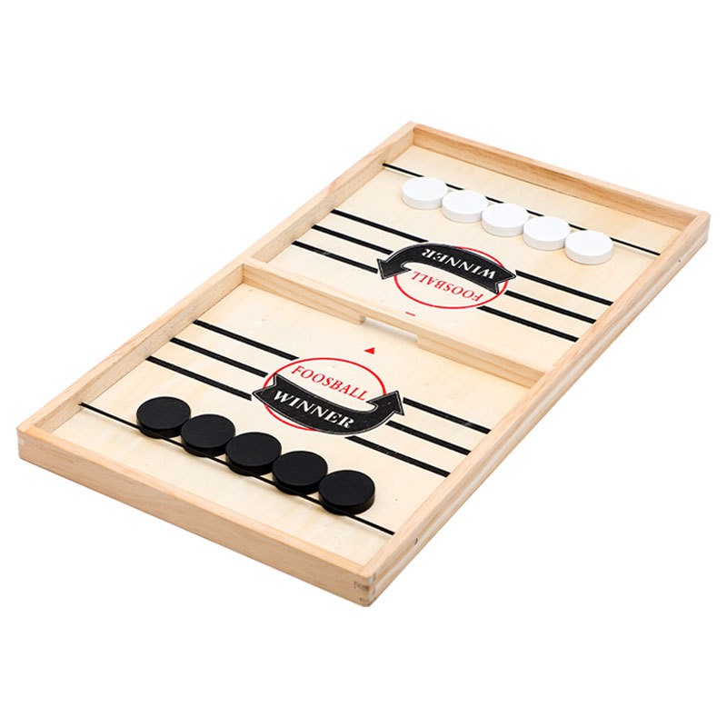 2-in-1 Wooden Ice Hockey & Che - Board Game Family review and price