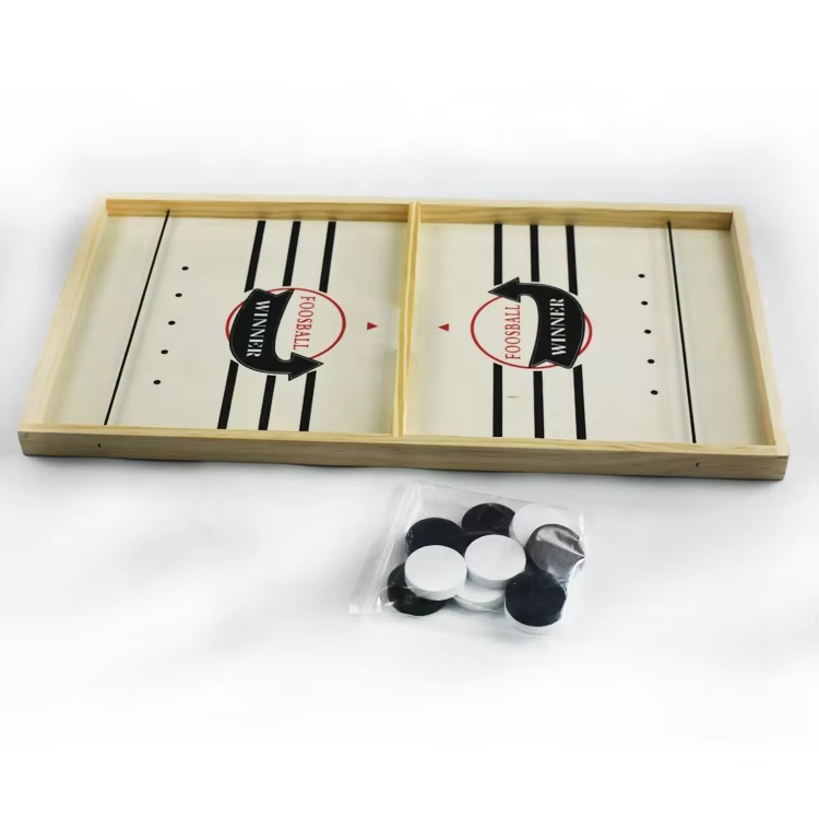 2-in-1 Wooden Ice Hockey & Che - Board Game Family review and price