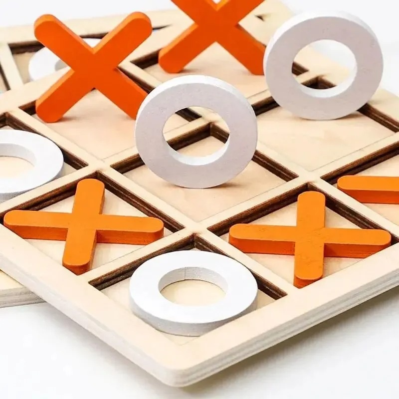 Wooden Tic Tac Toe Games Puzzl - Board Game Family review and price