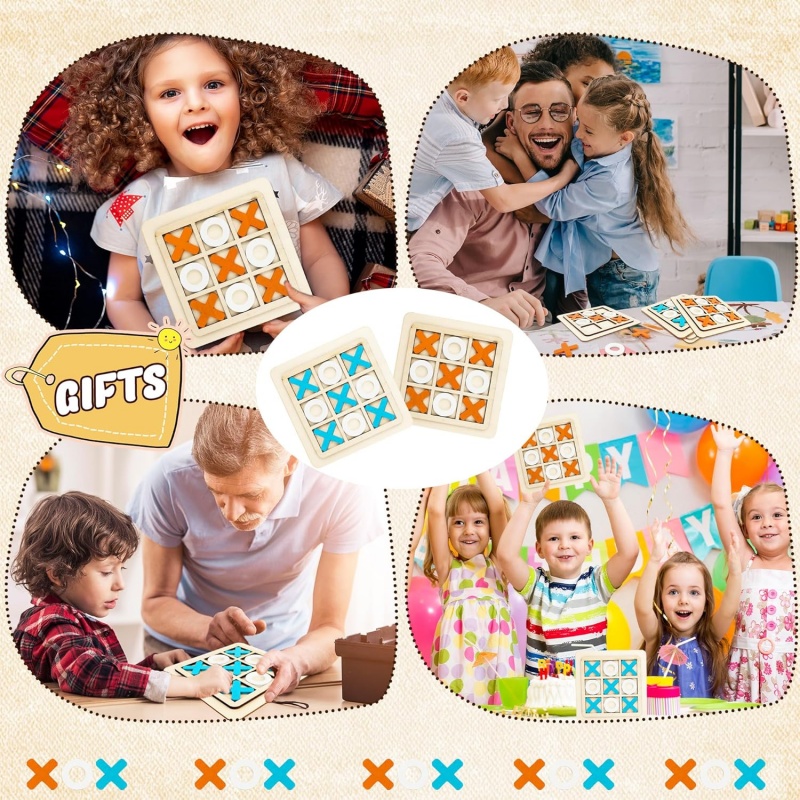 Wooden Tic Tac Toe Games Puzzl - Board Game Family review and price