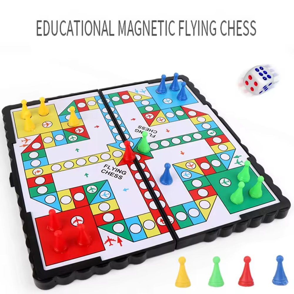 Foldable magnetic flying chess - Board Game Ludo review and price