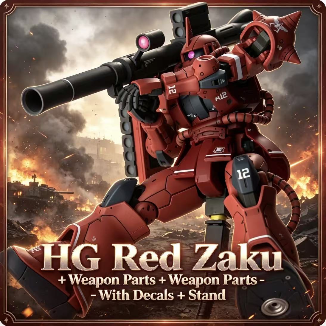 024HG Char's Custom Old Type R - Bandai Model Gundam Hg review and price
